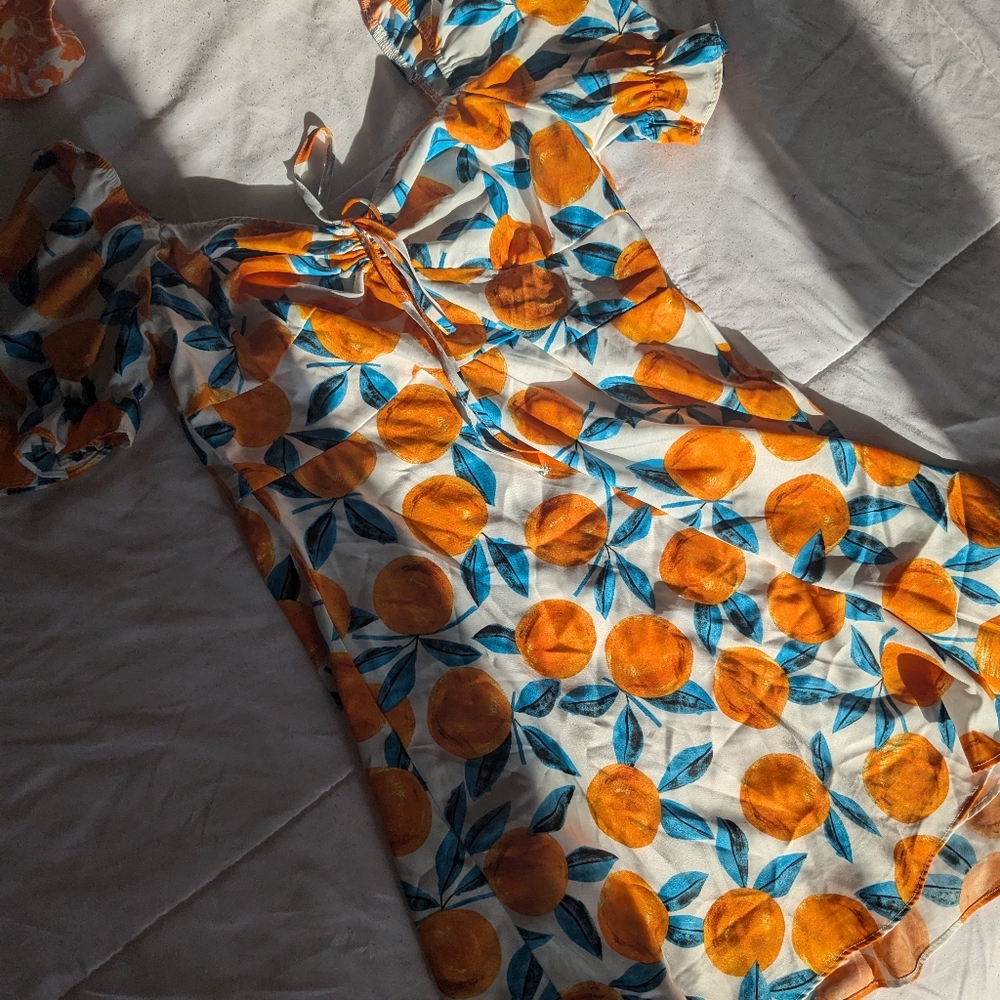 Peach Summer Dress Size Women's Large